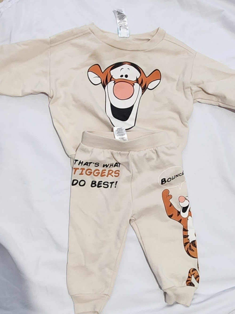 Disney Beige Tigger Graphic Jogger Set